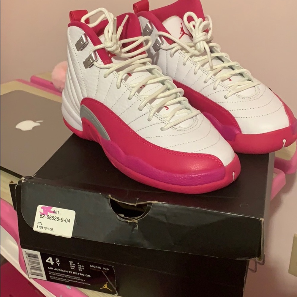 Air Jordan 12 Retro White and pink (rear find)